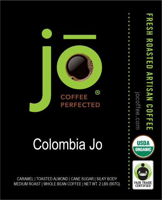Jo Coffee Inc.: Colombia Jo Case Pack - 6/2 lb. Case Whole Bean